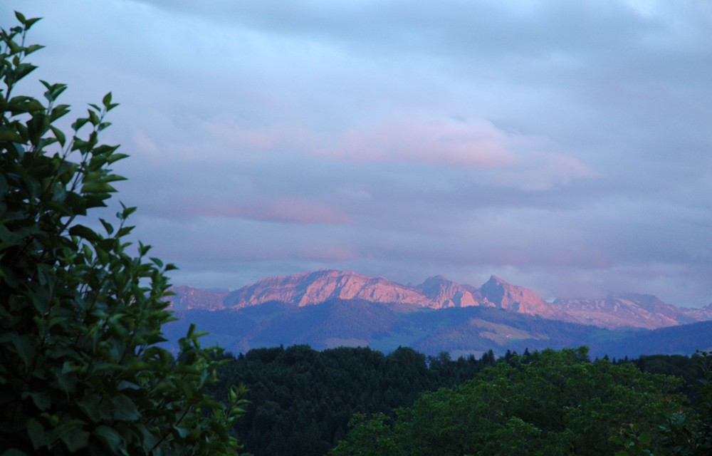 Abendrot über den Bergen