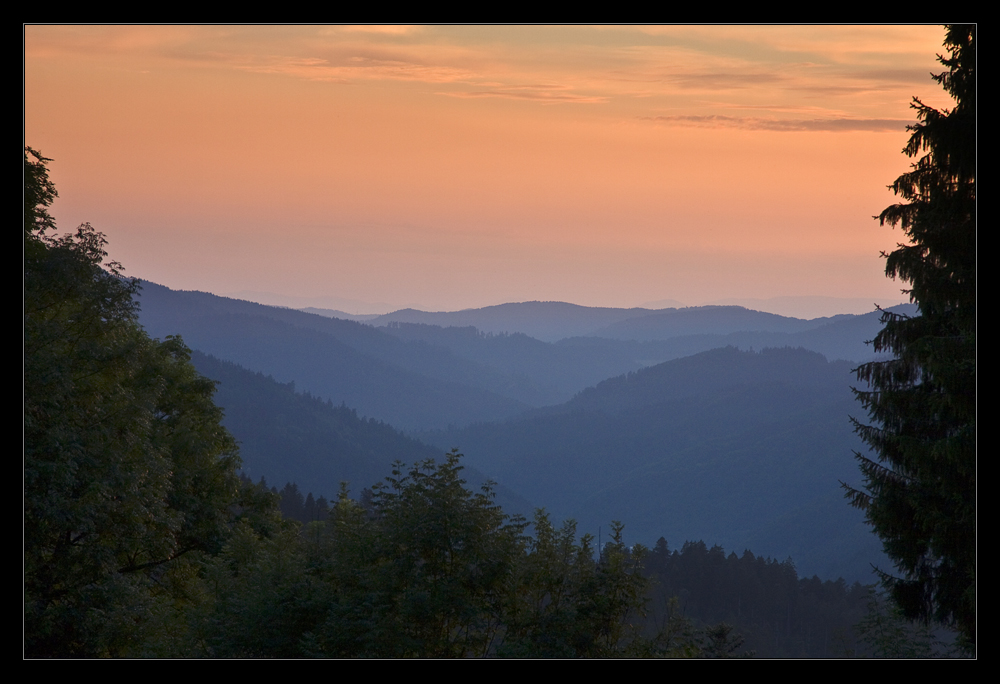 Abendrot über den Schwarzwaldhöhen