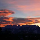 Abendrot über den Schweizer Grenzbergen