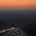 Abendrot über der A 46