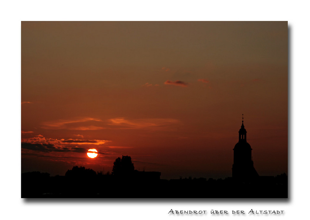 Abendrot über der Altstadt ...