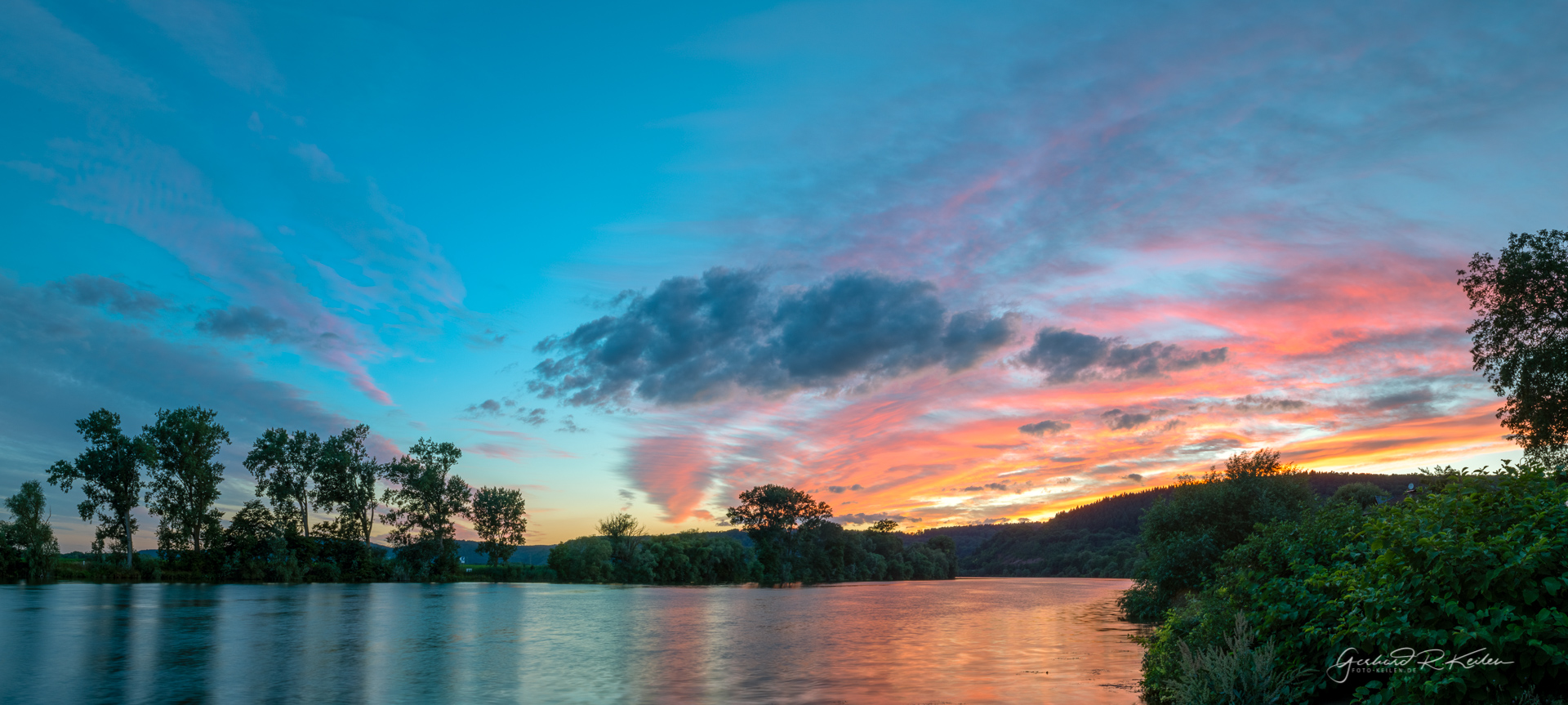 Abendrot über der Mosel