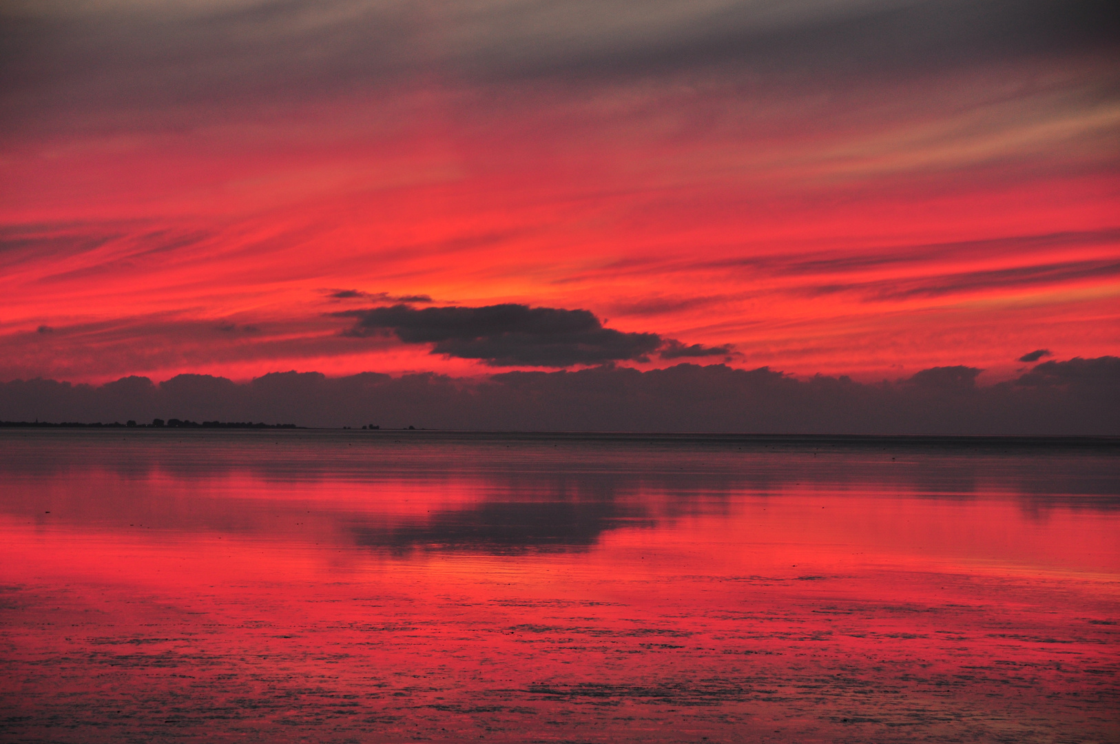 Abendrot über der Nordsee