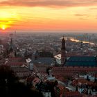 Abendrot über der Rheinebene