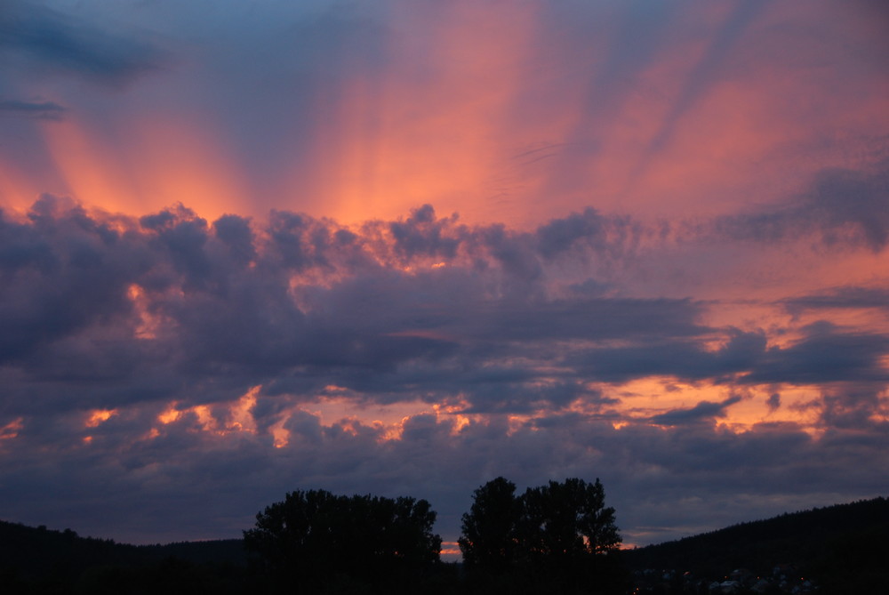 Abendrot über Eisenbach