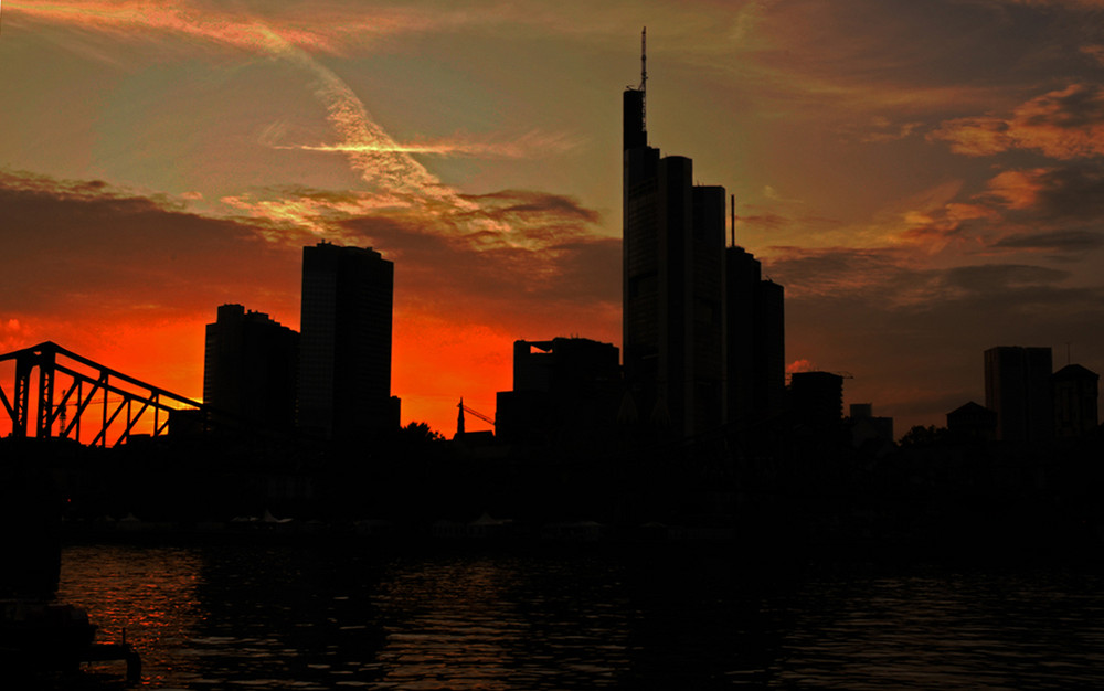 Abendrot über Frankfurt