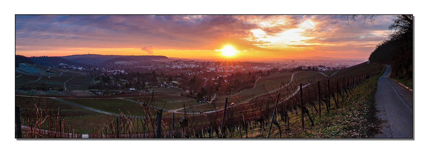 Abendrot über Heilbronn