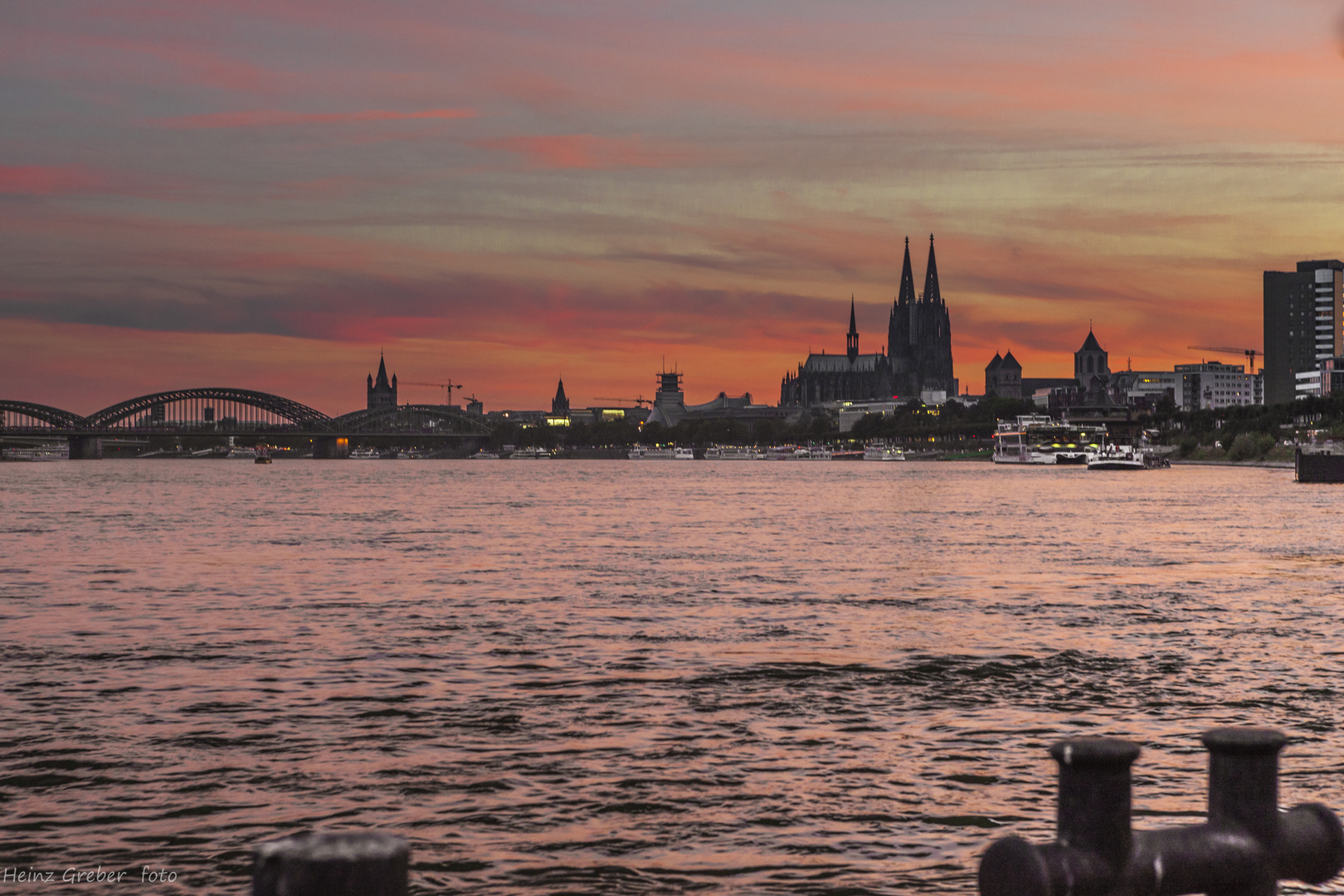 Abendrot über Köln