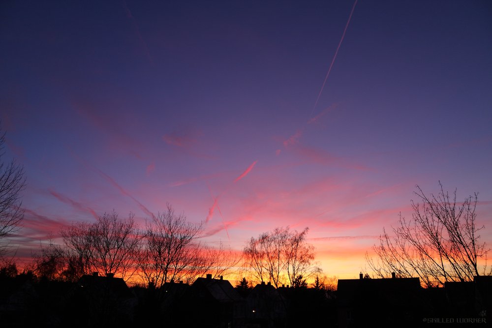 Abendrot über Leipzig