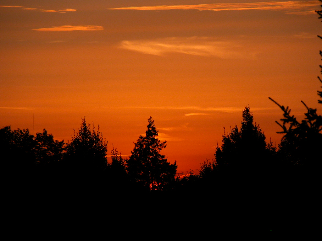 Abendrot über Leverkusen