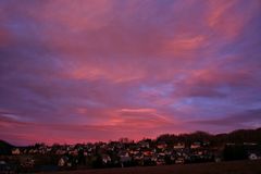 Abendrot über meinen Heimatort