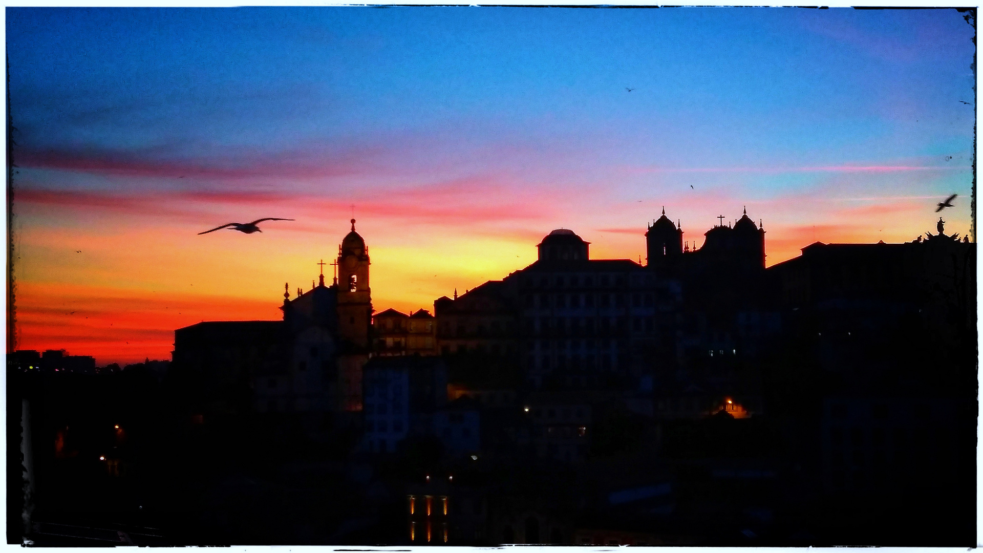 Abendrot über Oporto....