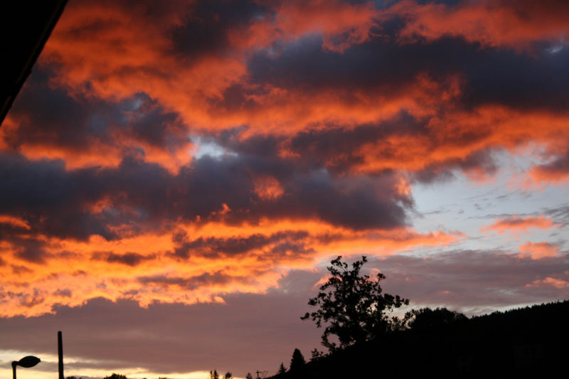 Abendrot über Steinau