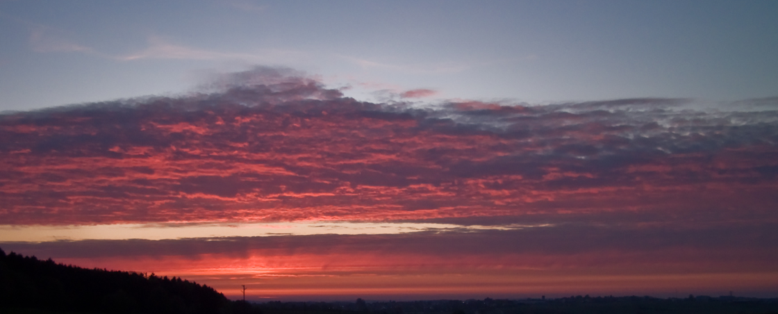 Abendrot über Stetten