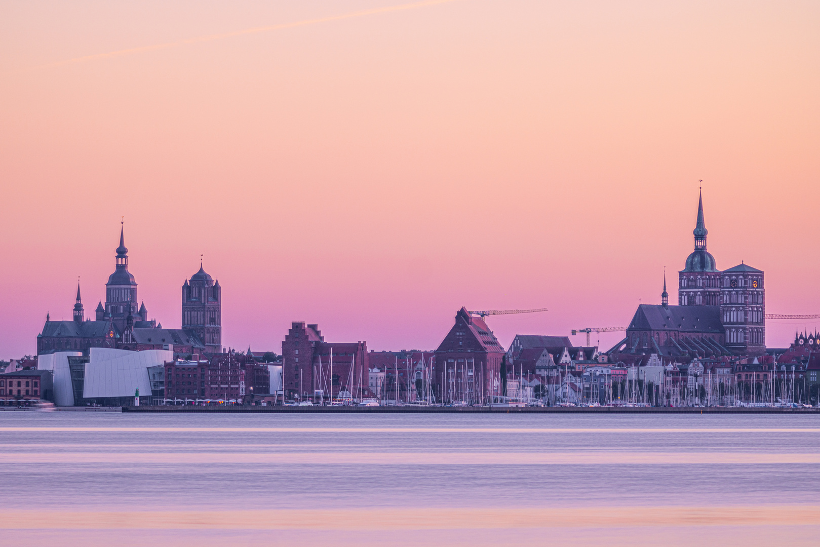 Abendrot über Stralsund