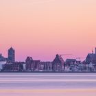 Abendrot über Stralsund