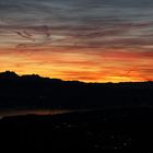 Abendrot über Zürichsee