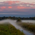 Abendrot und Nebel