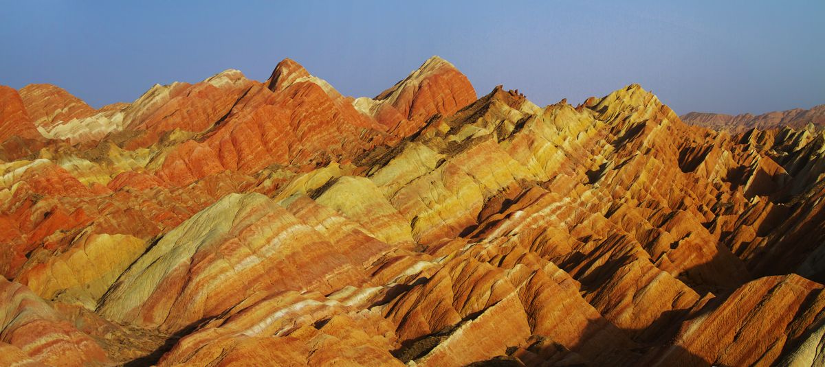 Abendrot von Zhangye Danxia Landform