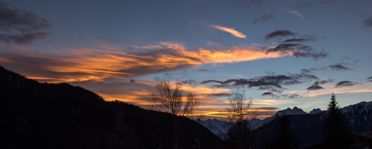 Abendrot vor Weihnachten