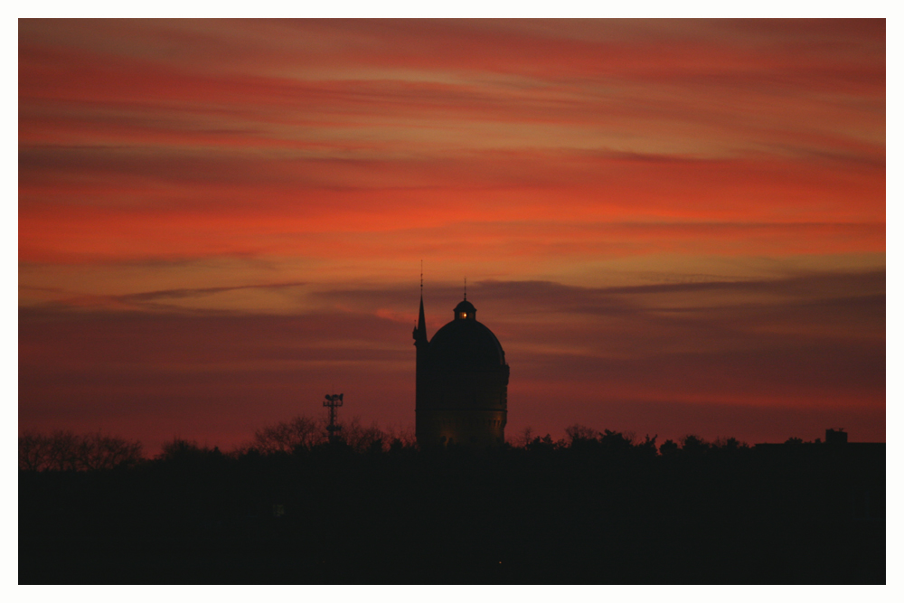 Abendrot (Wasserturm Cottbus)