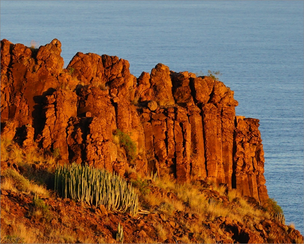 Abendrote Felsen