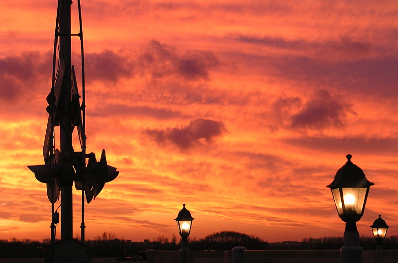 Abendrote im Leiden, Holland