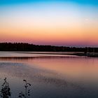 Abendroter Himmel am Drilandsee