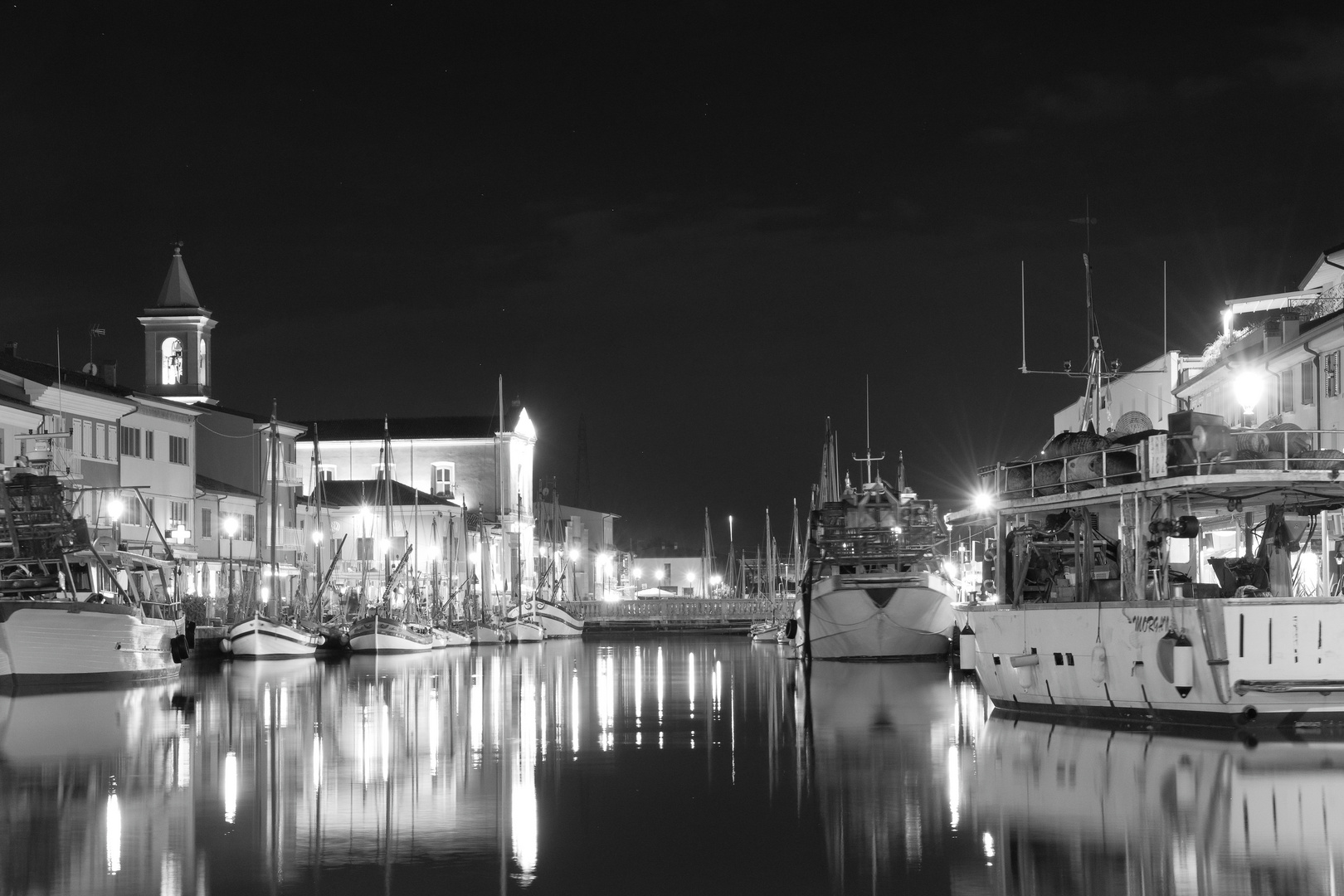 Abendruhe im antiken Hafen von Cesenatico