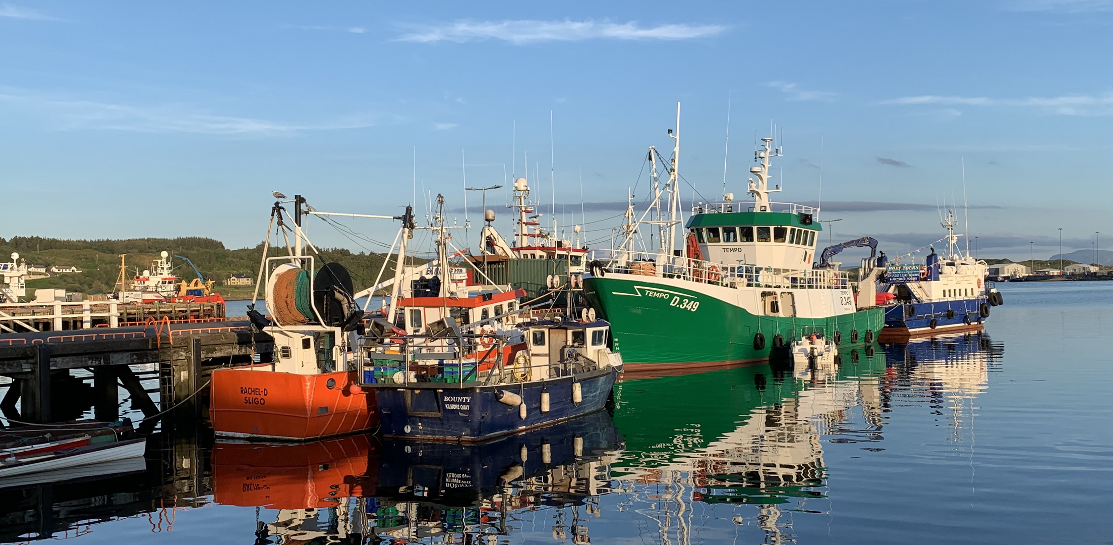 Abends 21.00 Uhr am Hafen von Sligo