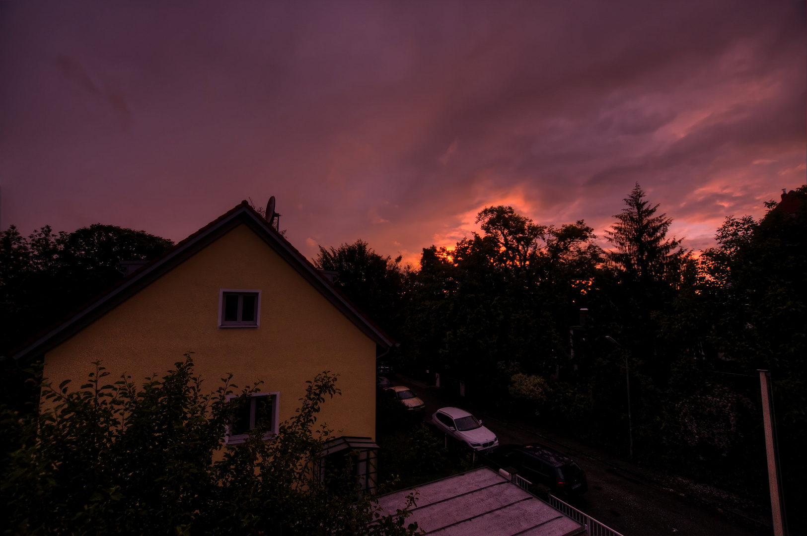 Abends als ich aus dem Fenster sah...