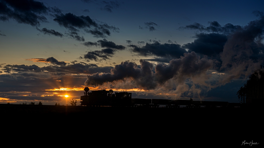 Abends am Abzweig Mühlrose