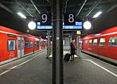 Abends am Bahnhof