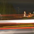 Abends am Bahnübergang