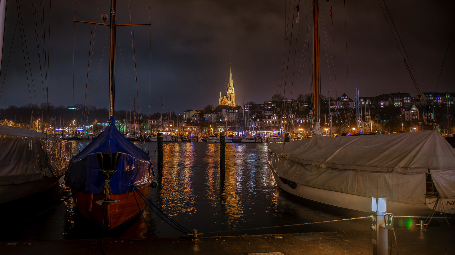 abends am Hafen