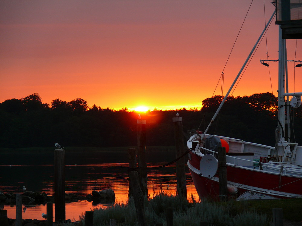 Abends am Hafen