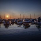 Abends am Hafen in Wiek