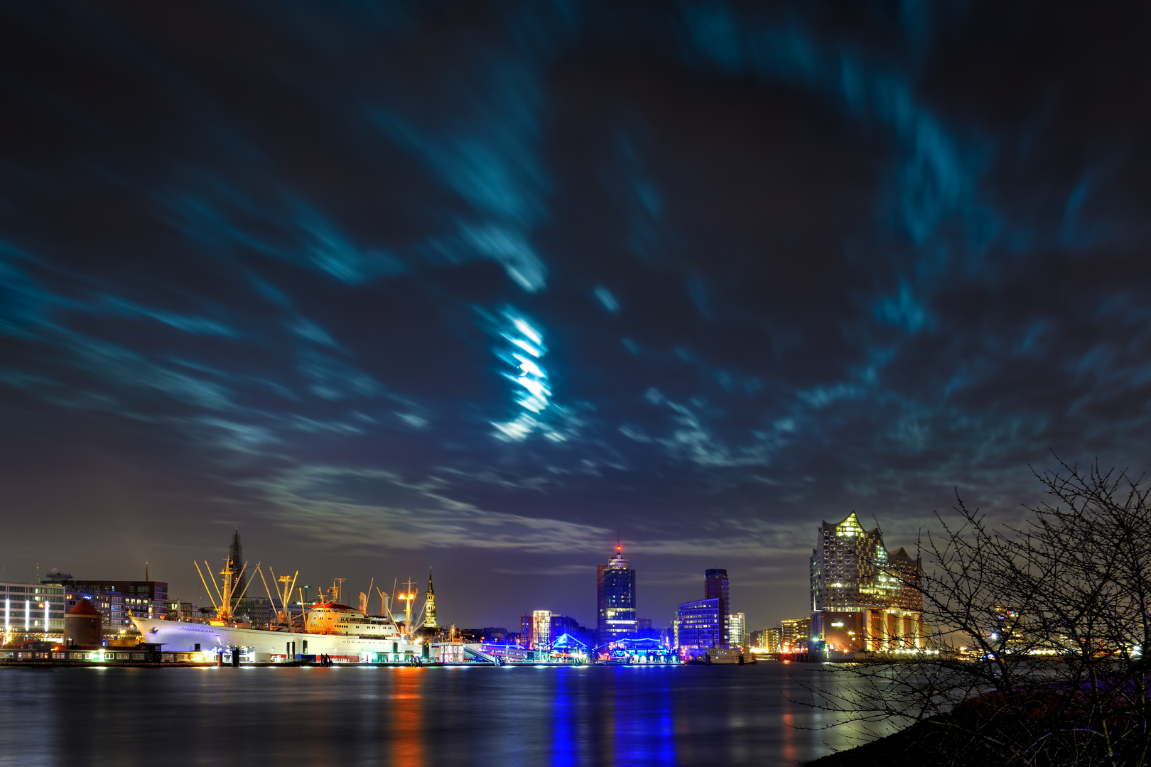 Abends am Hamburger Hafen