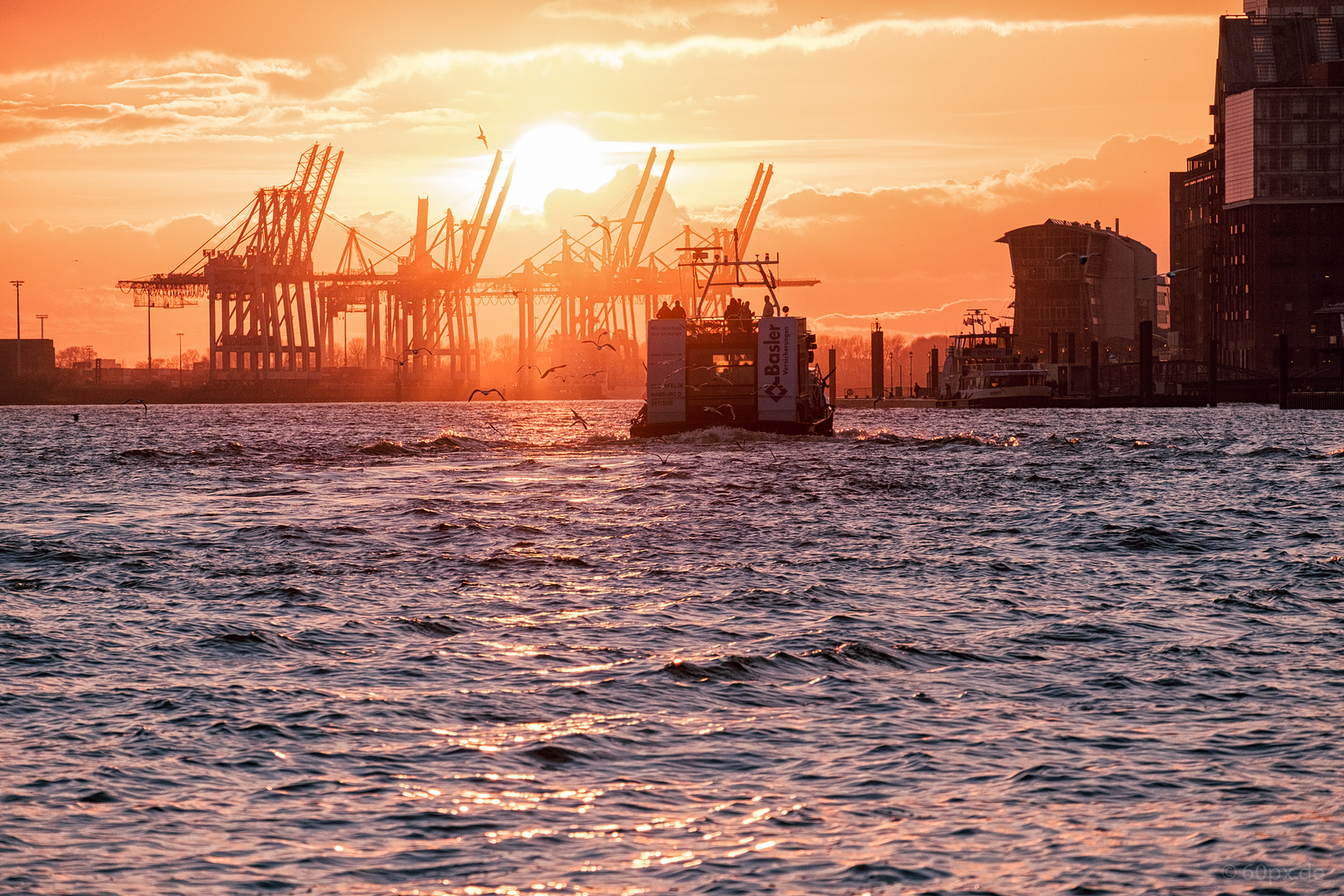 Abends am Hamburger Hafen