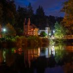 Abends am Hotel Bodeblick in Treseburg