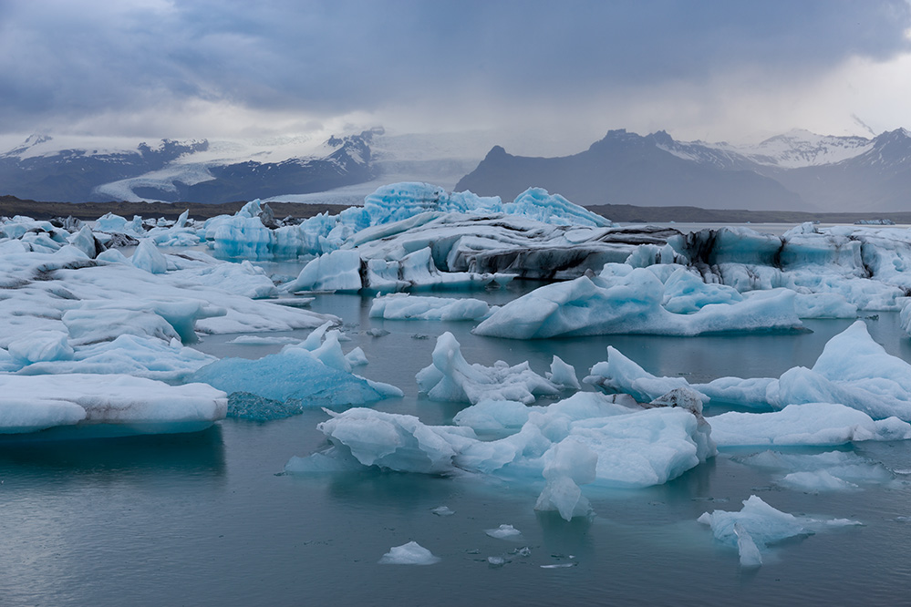 Abends am Jökulsárlón ...