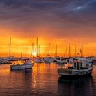 Abends am Kleinen Hafen in Vada in der Toskana 