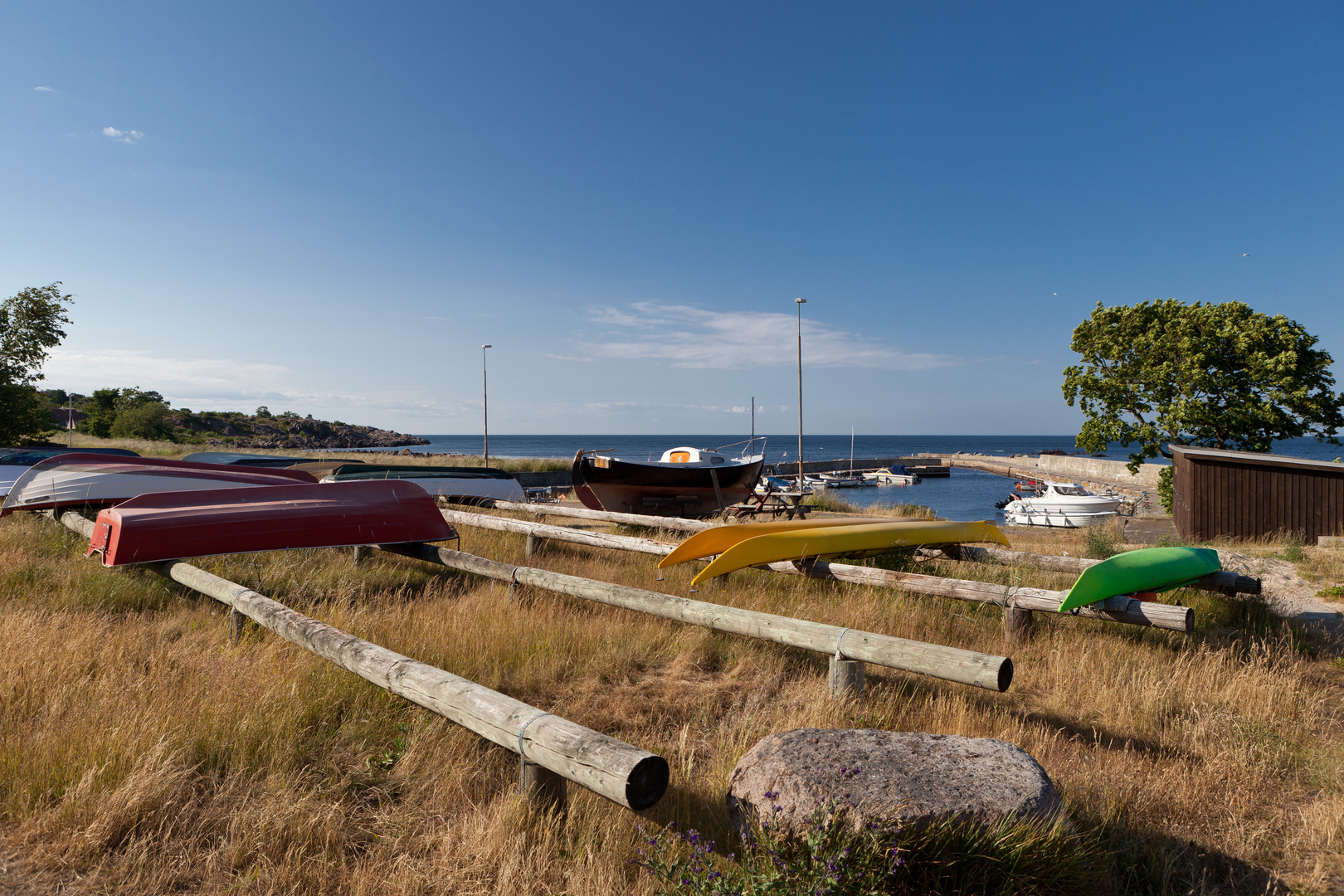 Abends am kleinen Hafen von Melsted