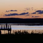 Abends am Lebasee in Hinterpommern zur blauen Stunde