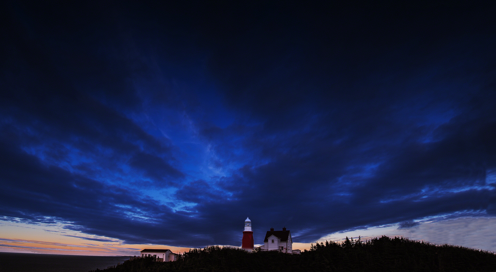 Abends am Long Point Lighthouse