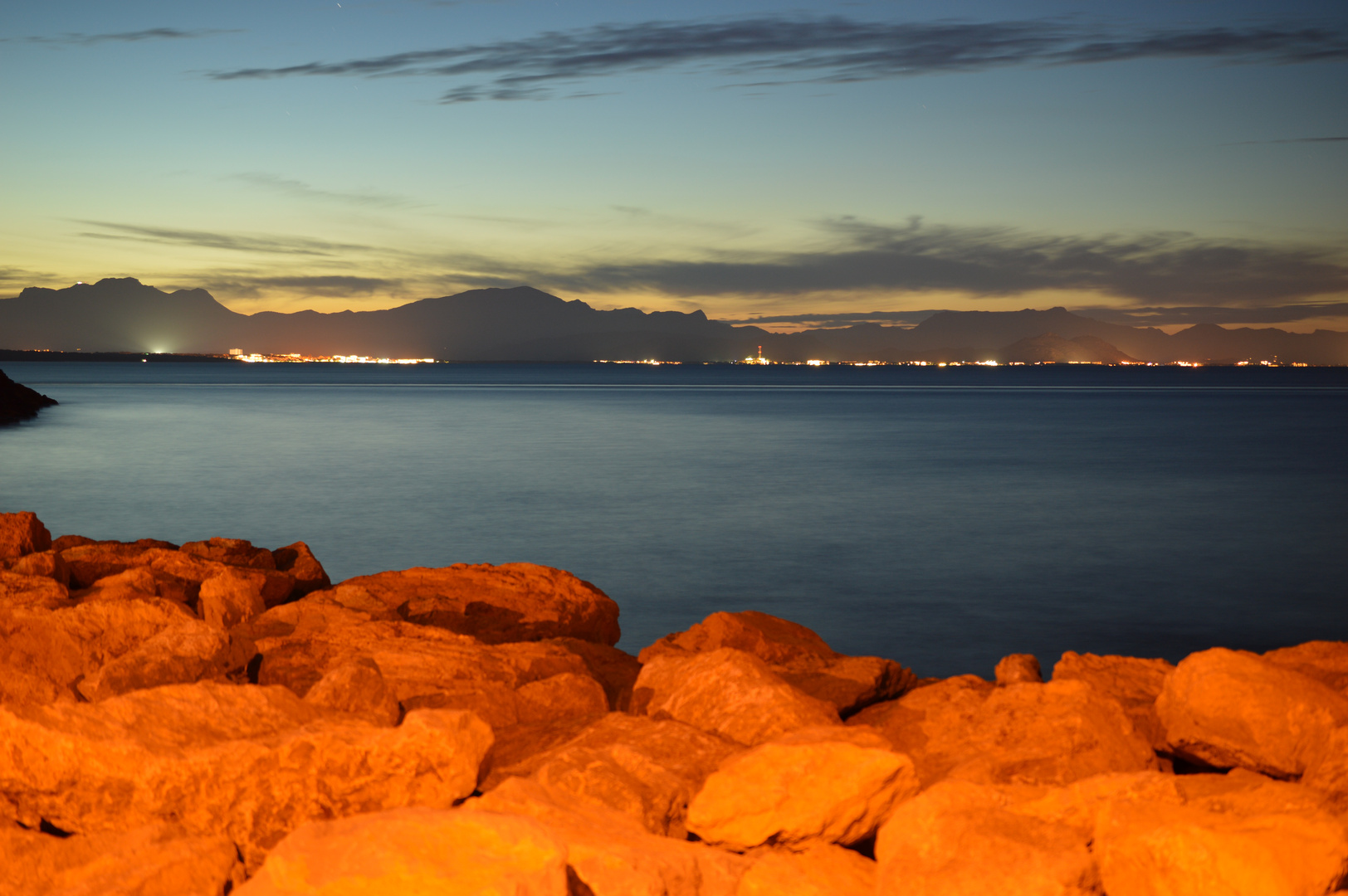 Abends am Mittelmeer