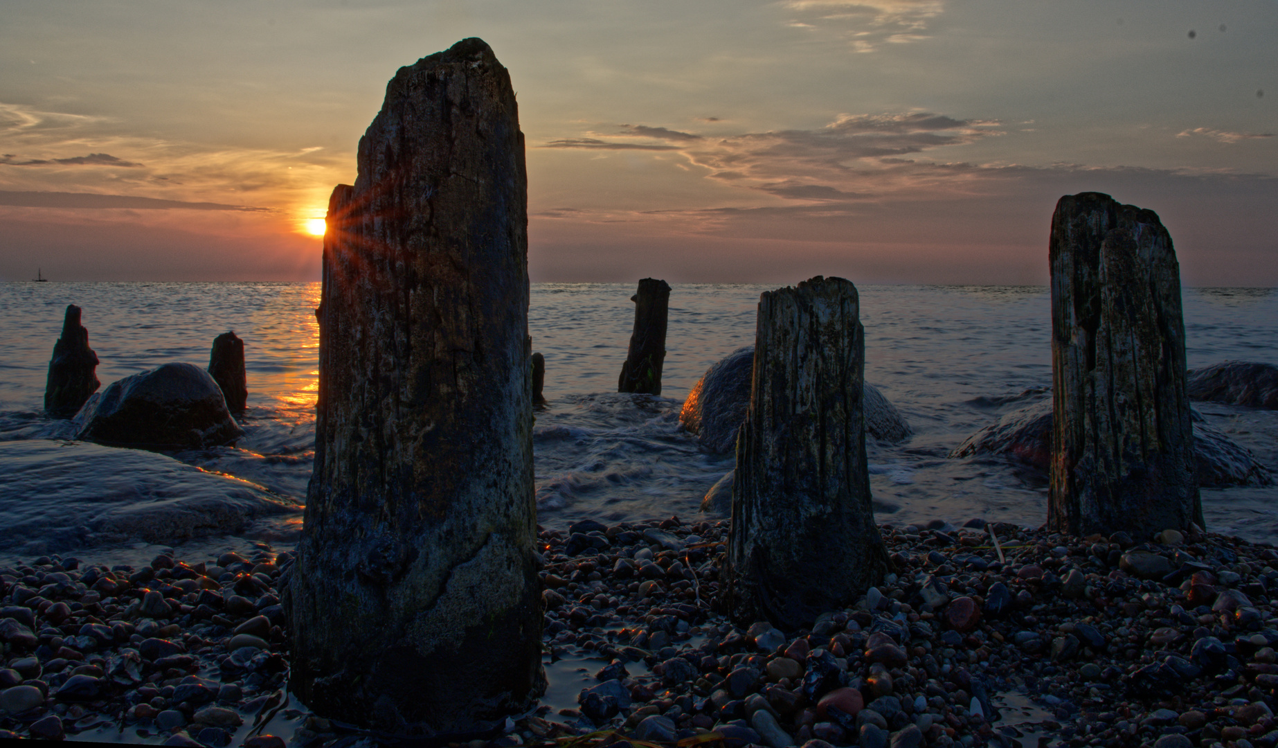 abends am naturstrand