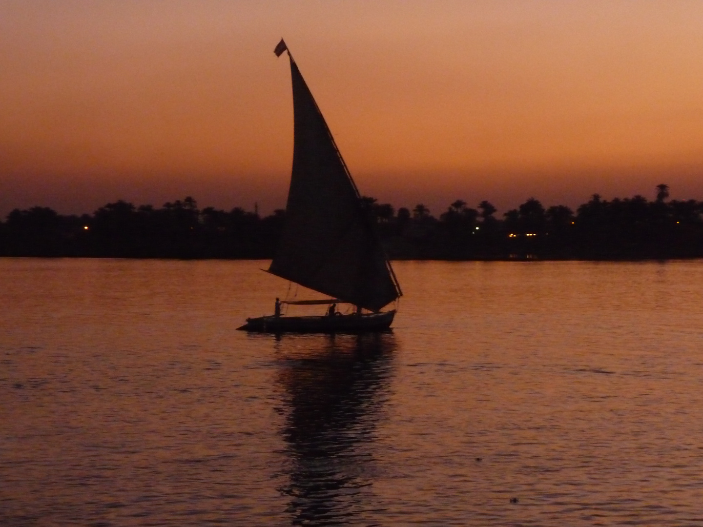 Abends am Nil bei Luxor