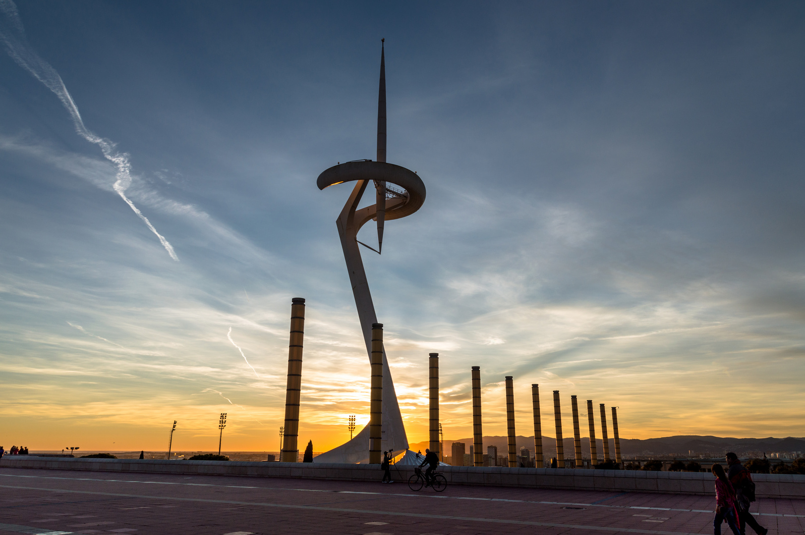 Abends am Olympia Stadion Barcelona