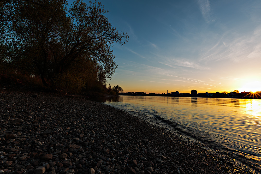 Abends am Rhein